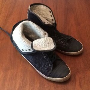 Sam Edelman Shearling Lined High Top Sneakers